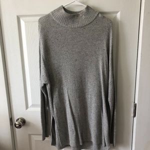 Gray mock neck sweater